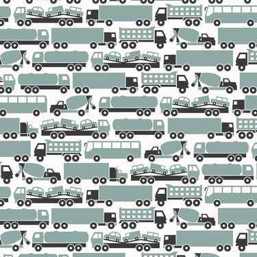 Winter Water Factory Summer Romper. Big Rigs Surf Blue